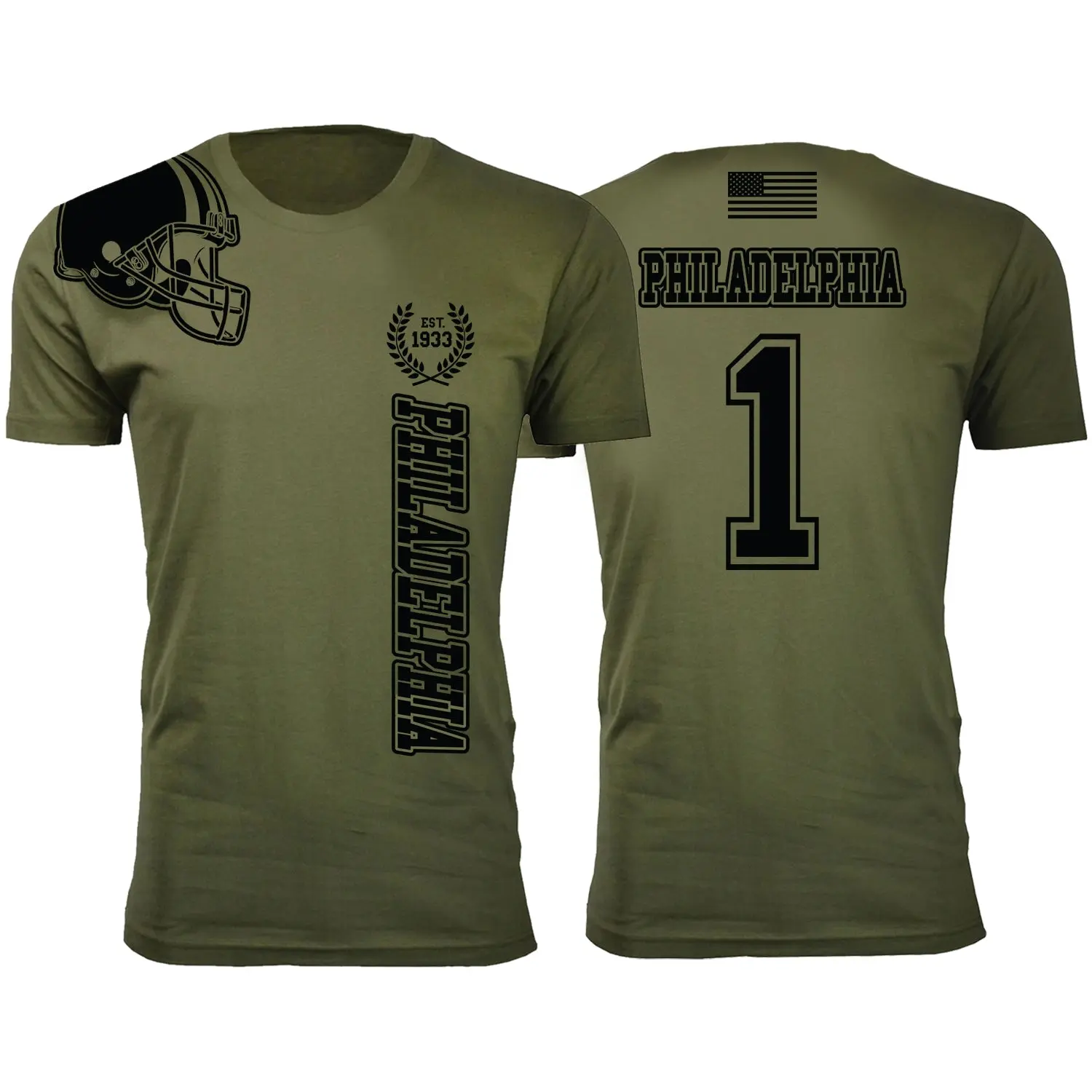 Men Home of The Brave Football T-Shirt - Philadelphia