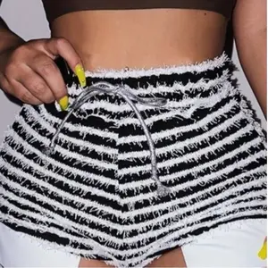 Women's Fuzzy Shorts without Pockets - Perfect for a Cozy Winter with thigh high boots