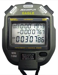 Accusplit AE625M35 Eagle Electronic Stopwatch with 35 Memory, 10 Hrs Battery Life, 3-Line Multifunction LCD, 5 Years Warranty, Included Instructions for Coaches & Referees Sports Gear