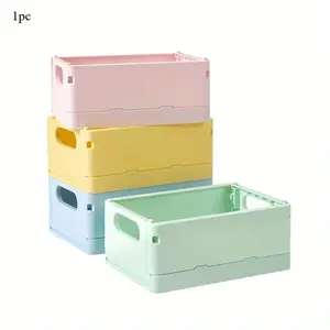 1pc Dormitory desktop storage box, book storage basket, simple foldable storage box, miscellaneous storage basket, Home Organizer