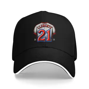 Clemente 21 Retro Adjustable Lightweight Baseball Cap Unisex - Breathable Cartoon Pattern Design, Suitable for Running, Outdoor Sports, and Casual Wear, Neutral Snapback Cap with Reinforced Top