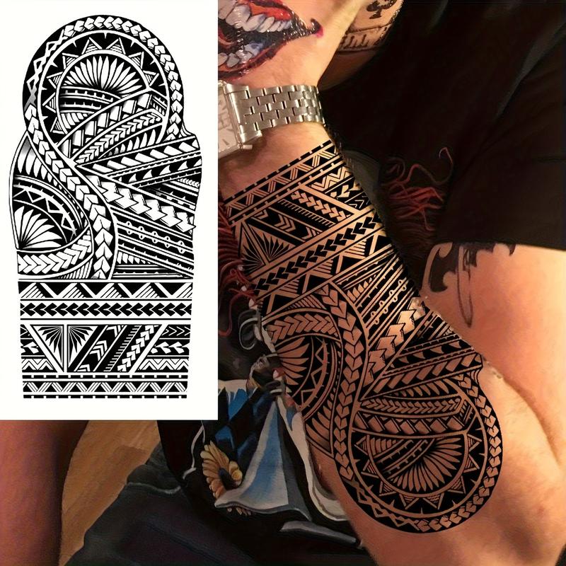 Māori Tribe Temporary Tattoo Set, 22 Animal Designs, Durable Long-Lasting, Suitable for Men Women Arms Legs Hands Neck, Tattoo Stickers