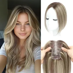 10 Inch Human Hair Topper Swiss Lace Base Lightweight Breathable Natural Daily Wear Hairpiece for Thin Hair