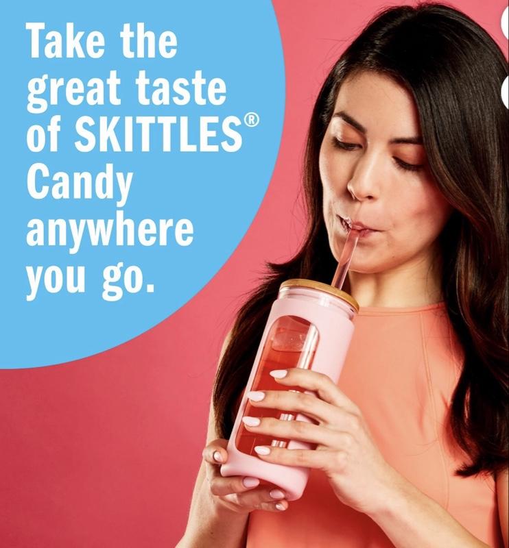 Skittles Zero Sugar Variety Pack Singles-to-Go Powdered Drink Mix, Tropical, 30 Count Packets