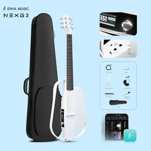 【Enya NEXG 2/Basic Acoustic-Electric Guitar】Carbon Fiber Travel Smart Audio Guitar with 50W Wireless Speaker, Wireless Microphone, Hi-Fi Monitor Earphones, Footswitch, Charging Stand, and Gigbag  Christmas Gift, TikTokShopHolidayHaul