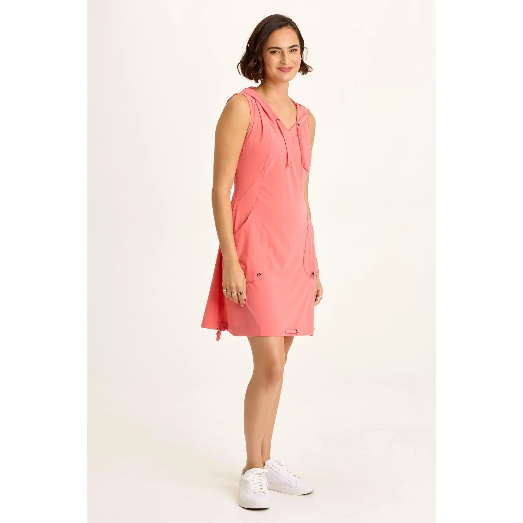Sumi Active Whisper Stretch Hooded Cargo Mini Dress