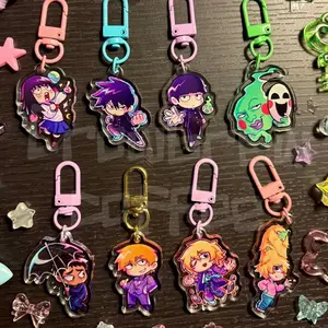 8 Ops Mob Psycho 1.5” Mini Acrylic Charms/Keychains