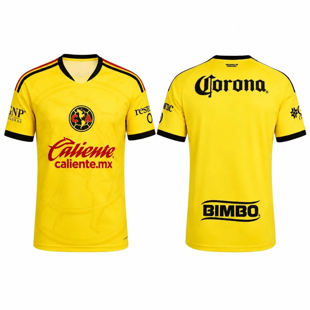 [Full Logo Print] Club America Yellow Soccer Jersey for Men, Liga MX Football Shirt, Short Sleeve Game Day Fan Jersey, All-Over Print Soccer Jersey – Breathable Athletic Jersey for Sports & Everyday