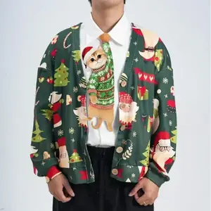 Cat Ties Christmas Version Animals Tie Shaped Novelty Holiday Gift, Tie Gift