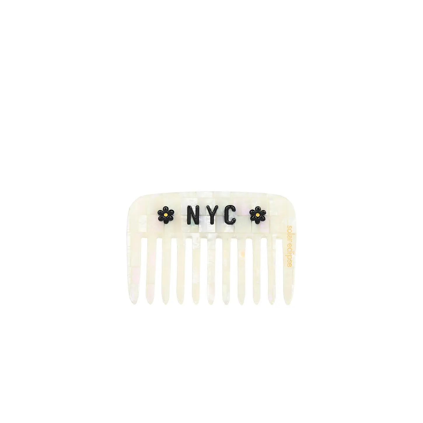 Solar Eclipse Hand-painted NYC Mosaic Pocket Comb