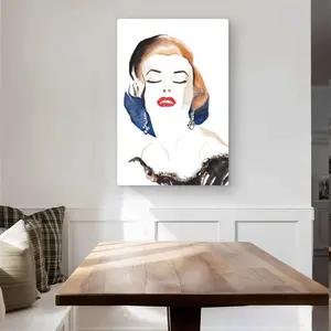 212 MAIN Vintage Charm Marilyn Monroe Photo Wall Artwork, 24x36 in Lightweight Aluminum Beauty Metal Print, Home Decoration for Blue Bedrooms, Ideal Gift
