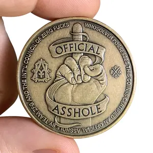 ZFG Inc. Official A**hole Joke Coin - 1oz Heavyweight Bronze Color Token