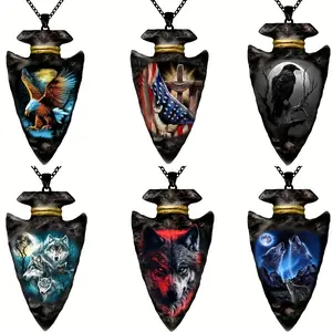 3pcs, Animal Wolf King Wolf Head Beast Wolf Totem Pendant Men'S Necklace, Halloween Gift