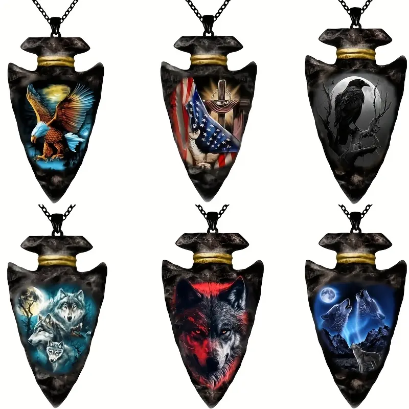 3pcs, Animal Wolf King Wolf Head Beast Wolf Totem Pendant Men'S Necklace, Halloween Gift