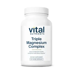 Vital Nutrients Triple Magnesium Complex Supplement | Vegan Magnesium Glycinate, Malate & Oxide 250mg | Easily Absorbed Magnesium Supplement for Stress, Muscle, Heart, Bone Support | 90 Capsules