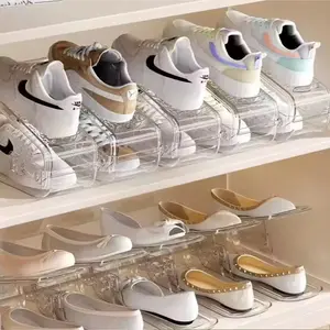 Acrylic Shoe Rack - Clear Storage Solution for Sneakers and Flats - Organize Your Collection Efficiently Room
