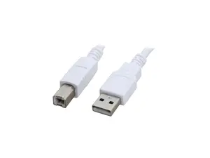 C2G 13172 USB Cable - USB 2.0 A Male to B Male Cable for Printers, Scanners, Brother, Canon, Dell, Epson, HP and more, White (6.6 Feet, 2 Meters)