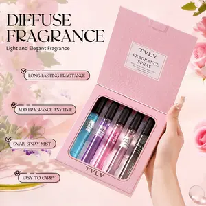 5Pcs Mini Portable Fragrance Spray Set - Long Lasting Light Scent Perfume Mini Perfumes