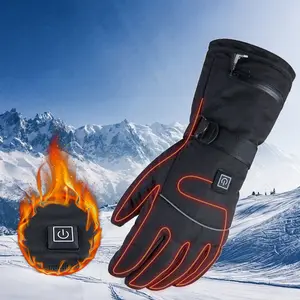 Electric Heating Warm Gloves, Touchscreen Function, Three-Tier Temperature Control, -30°c Environment, Anti-Slip Buckle, Outdoor Use, Heated Gloves