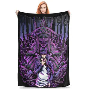 Solo Leveling Sung Jinwoo Plush Blanket Anime  Custom Throw Blanket for Bed Sofa Couch 125*100cm Bedspread