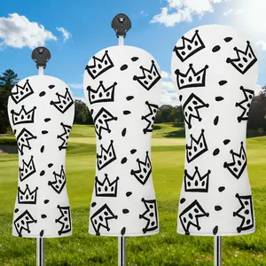 Exquisite Embroidered Golf Clubhead Covers with Cheese Motif, Golf Gift, Perfect Fit for Woods Hybrids and All Types of Clubs, Flawless Protection, Golf Accessories