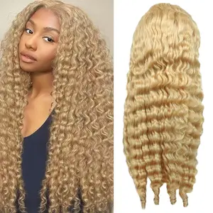 HC 13x6 613 Blonde Burmese Curly Wig Human Hair for Women HD Lace Front Wigs Human Hair Glueless Wigs Human Hair Pre Plucked Pre Cut With Spiral End New Styles 20-30inch, Hairpiece#SpringStatements,SpringGlowUp