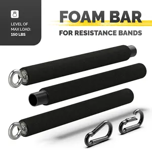 Padded Resistance Bands Bar - Designed for Comfort and Support, Ideal for Exercise and Active Lifestyle