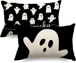 Halloween Pillow Cover 12x20 Set of 2 Ghost Pillow Covers