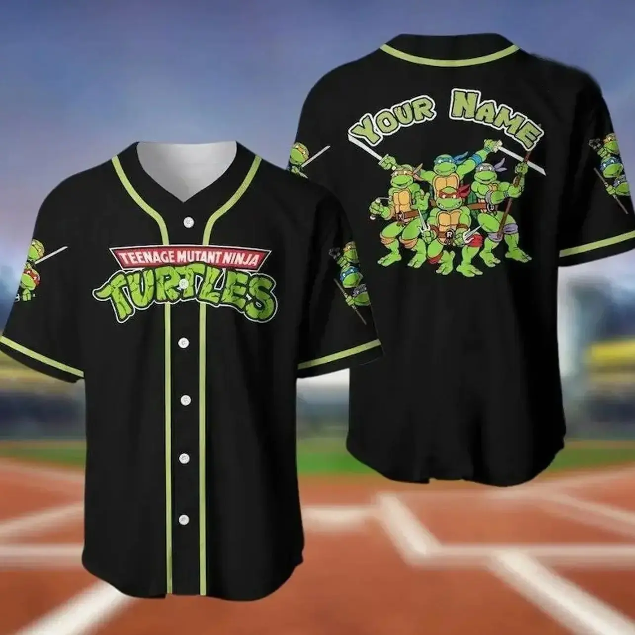 Custom Teenage Mutant Ninja Turtles Baseball Jersey #Baseballjersey #NinjaTurtlesBaseball 6VH