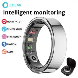 COLMI R09 Smart Ring-Smart Wellness Ring with Sleep Tracking, Heart Rate, Temperature Monitoring, Stress & Cycle Insights-No Subscription Fee, Fitness Ring for Men & Women | Android & iOS Compatible