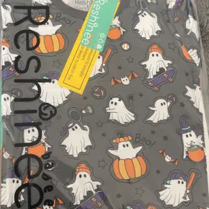 Babee Reshinee Boys Halloween Pajamas Toddler Kids Bamboo Viscose Long Sleeve PJs Set, Ghost Pumpkin Spooky Print Fall Sleepwear, Snug Fit Pajamas 12M-8Y, 2 Piece,baby loungewear,childrens fashion,boy clothing