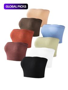 women's minimalist tube top, lingerie for women, strapless bra, casual comfortable ribbed strapless lingerie top for everyday daily wear, lingerie for summer, women underwear, women's bras, bra pack, womenswear, regular fit, breathable bras for women