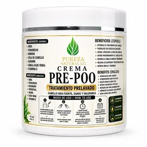 Pre-Poo Hair Treatment Cream with Natural Ingredients | Hydration & Hair Care | 16 oz | Pureza Natural GG