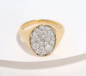 Jen by Jennifer Miller Lab Grown Diamond Pave Ring, Sterling