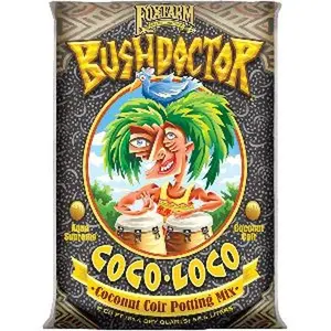 FoxFarm Bush Doctor Coco Loco Potting Mix, 2cu ft - Extends Your Watering Schedule, Triple-Washed to Reduce Salt Content - Perfect for Cultivating Healthy Plants
