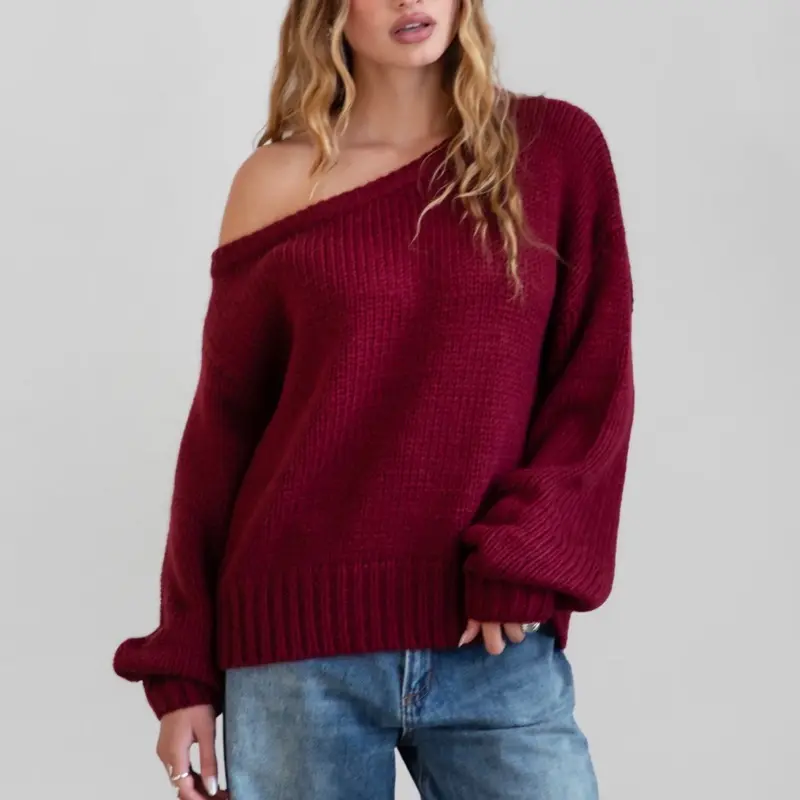 Emily Knit Sweater (Burgundy)