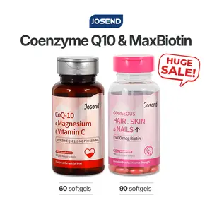 JOSEND CoQ10 & Biotin Power Duo | Skin Glow + Cellular Energy | Vegan Softgels with Collagen, Argan Oil, Vitamins | Scientifically Tested Formula