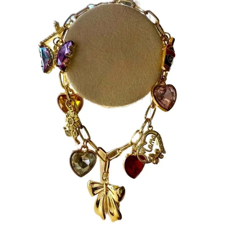 Cali Charm's Custom Charm Bracelet - Gold Plated 18K with 300+ Charms for Personalized Style - 18” with 2” Extender - Easy Care Included Luxurious Finish Durable Construction Giftable Fashionable