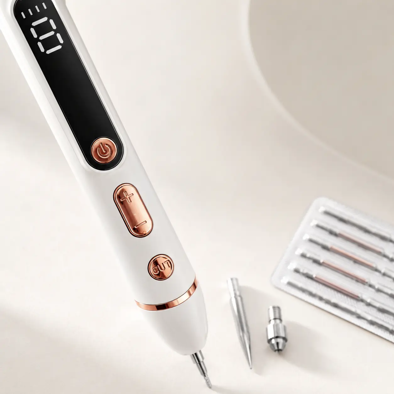 Portable Lightweight Cosmetic Skin Beauty Pen, Rechargeable Adjustable Multi-Speed Facial Care Device with Charging Support for Daily Use, Adjusting Speed And Depth Settings, Rechargeable Battery