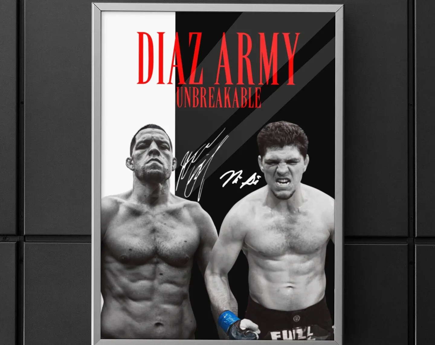 Diaz Army, Diaz Brothers, Poster, Nate Diaz, Nick Diaz, Stockton UFC, UFC Poster, Poster Ideas, Motivational Posters, Wall Decor, MMA Poster
