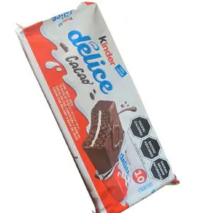 KINDER DELICE CACAO - Dark chocolate brownie with cocoa cream 10 pieces display box net wt 15.5-oz Dessert Snack Bonbon Sweet