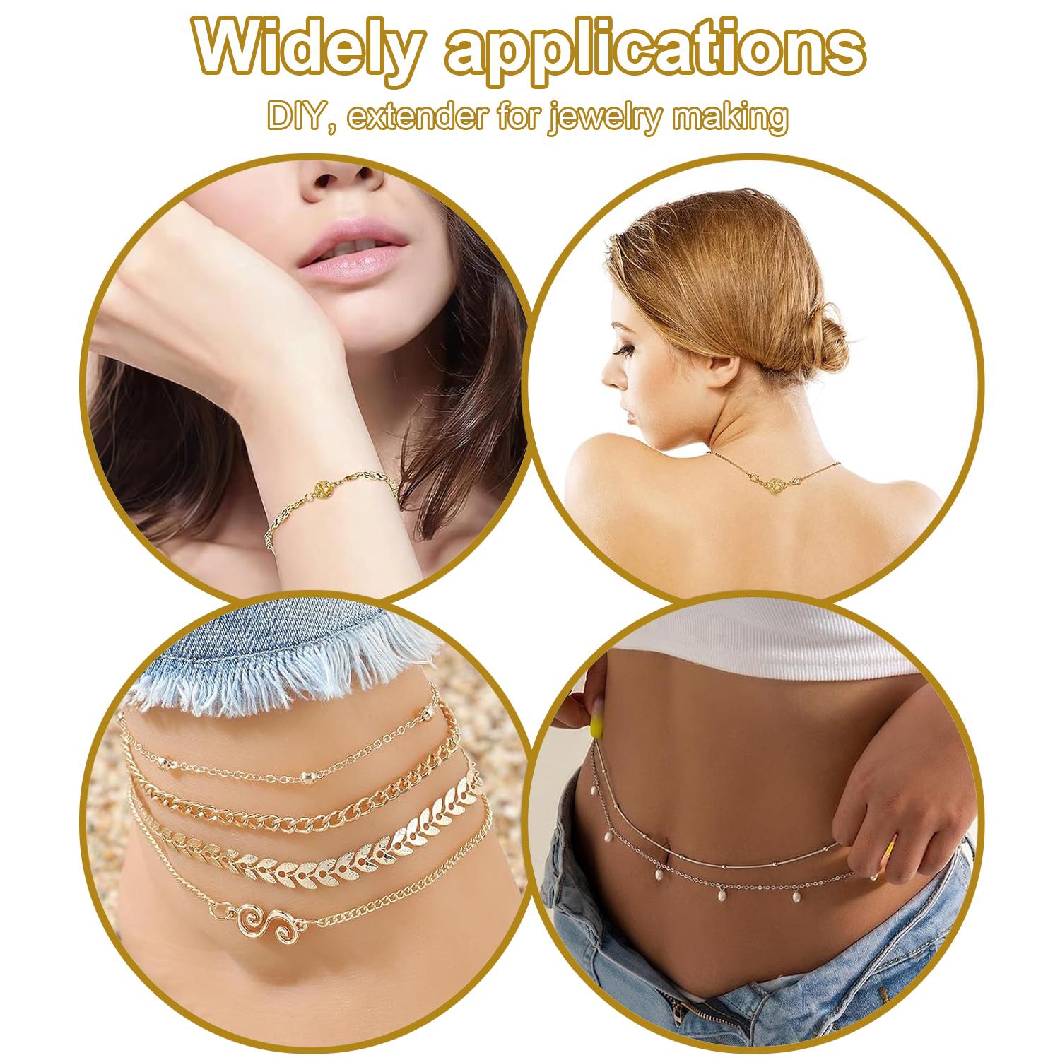 12 PCS Magnetic Necklace Clasps and Closures with Lobster Clasp Gold and Silver Stainless Steel Charm Pendant Gift set for Women Girls Seniors