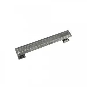 Strategic Brands  5 in. Distressed Pewter Poise Cabinet Pull with Back Plate