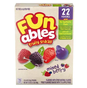 Funables Fruity Snacks, Mixed Berry Flavored Snacks, 0.8 oz 22 ct
