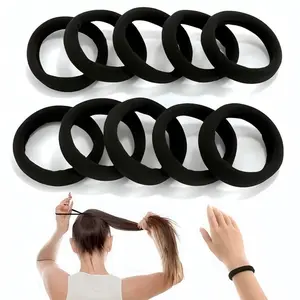 1PCS Large Random Color Hair Ties for Women and Girls High Stretching Thick Seamless Cotton No Damage Elastics Daily Use Ponytail Hairstyle