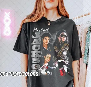 Vintage Michael Jackson Graphic Tee, King of Pop Retro Concert Shirt