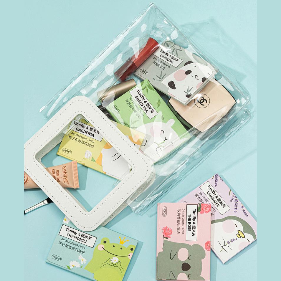 100pcs Oil Blotting Paper Facial Cleansing Oil Control Absorbing Tissues Straight For Handy Face Blotting Sheets Men Women Set
