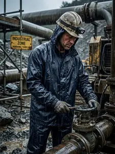 Men's Raincoat Set, Waterproof Durable Clothing and Pants, Full-Body Protection Gear, Ideal for Cycling & Outdoor Activities