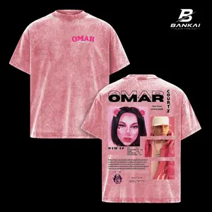 Omar Courtz Shirt – Omar Courtz Vintage Acid Washed Oversized Graphic T Shirt, Latin Trap Artist Streetwear Pink Aesthetic, Retro Collage Double Sided Print, Soft Heavyweight Cotton Unisex Tee, Music Merch Gift for Fans