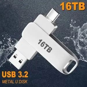 16TB 3.2 Flash Drives High Speed USB Transfer Metal Pendrive Memory Card Pendrive Flash Disk Memoria Waterproof Stick